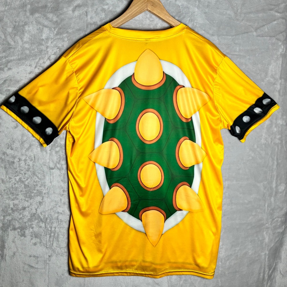Bowser Super Mario Bros Costume T-Shirt Spiked Shell Cosplay -0230